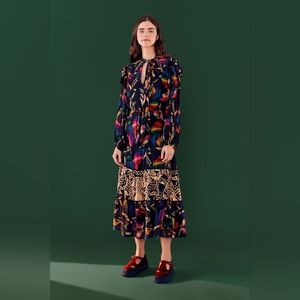 Farm Rio Black Macaw Maxi dress
